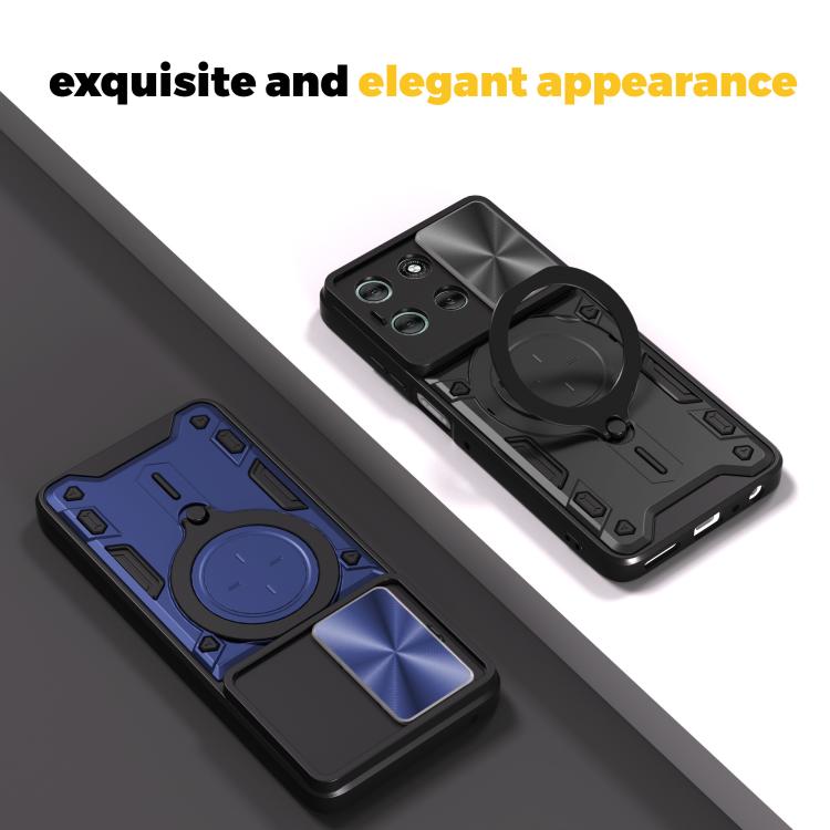 CD Texture Sliding Camshield Magnetic Holder Phone Case – Magnetic, TPU, For Motorola Moto G56 5G, For Motorola Moto G05, For Motorola Moto G 2025, For Motorola Moto G75 5G