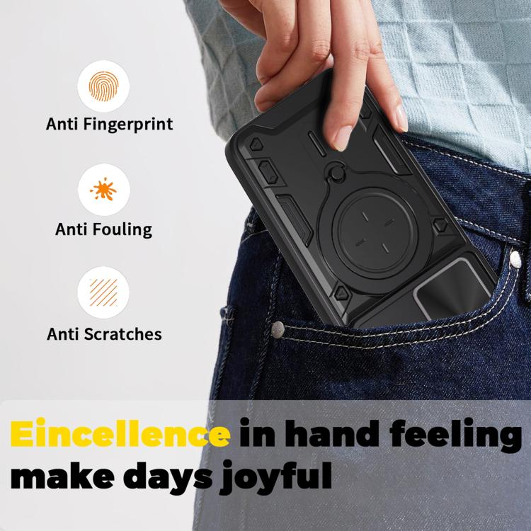 CD Texture Sliding Camshield Magnetic Holder Phone Case – Magnetic, TPU, For Motorola Moto G56 5G, For Motorola Moto G05, For Motorola Moto G 2025, For Motorola Moto G75 5G