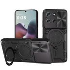 CD Texture Sliding Camshield Magnetic Holder Phone Case – Magnetic, TPU, For Motorola Moto G56 5G, For Motorola Moto G05, For Motorola Moto G 2025, For Motorola Moto G75 5G