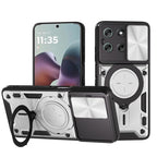 CD Texture Sliding Camshield Magnetic Holder Phone Case – Magnetic, TPU, For Motorola Moto G56 5G, For Motorola Moto G05, For Motorola Moto G 2025, For Motorola Moto G75 5G