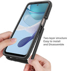 Starry Sky Full Body Hybrid Shockproof Phone Case with PET Film – Shockproof, Anti-Scratch, Screen Protector, For Motorola Moto G13 / G23, For Motorola Moto G53