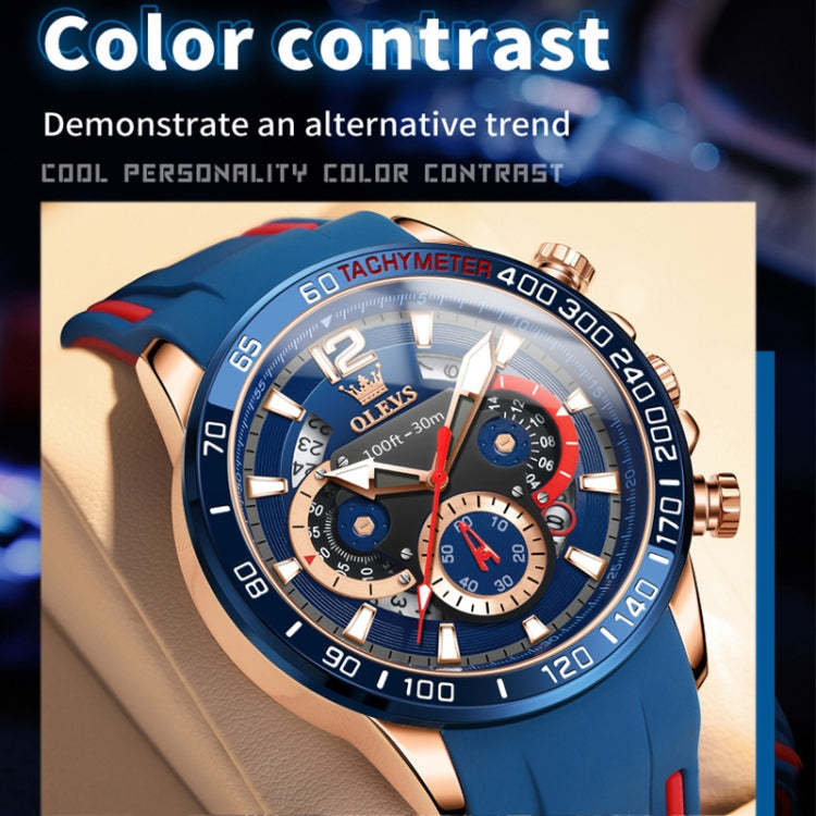 OLEVS 9936 Men Multifunctional Sports Waterproof Quartz Watch