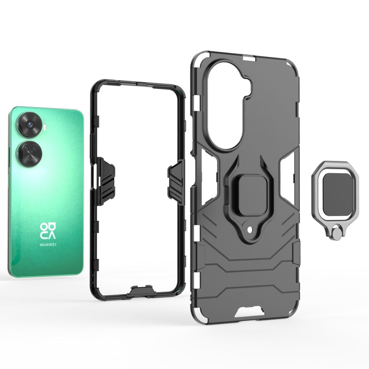 Magnetic Ring Holder PC + TPU Phone Case – Ring Holder, Magnetic, TPU, For Huawei nova 11 SE 4G, For Huawei Mate 60, For Huawei nova 11i, For Huawei nova 11 Pro, For Huawei nova 11