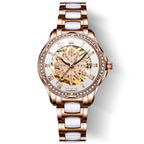 6681 Women Multifunctional Hollow Waterproof Mechanical Watch