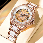 6681 Women Multifunctional Hollow Waterproof Mechanical Watch