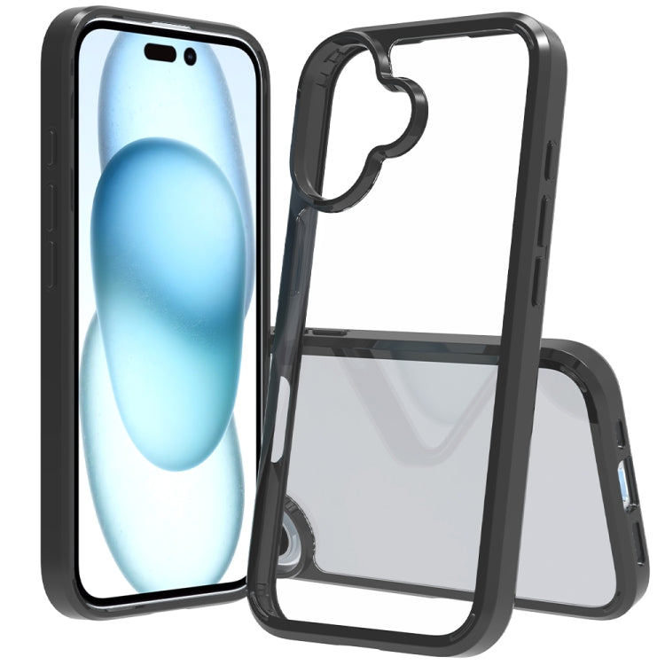 Scratchproof Acrylic TPU Phone Case, For iPhone 17 Pro Max, For iPhone... For iPhone 16 Black