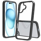 Scratchproof Acrylic TPU Phone Case, For iPhone 17 Pro Max, For iPhone... For iPhone 16 Black