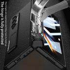 GKK Integrated Fold Hinge Leather Phone Case with Holder, For Samsung Galaxy Z Fold4