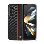 LC.IMEEKE Carbon Fiber PU + TPU Horizontal Flip Leather Phone Case, For Samsung Galaxy Z Fold5, For Samsung Galaxy Z Flip5 For Samsung Galaxy Z Fold5