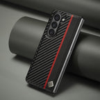 LC.IMEEKE Carbon Fiber PU + TPU Horizontal Flip Leather Phone Case, For Samsung Galaxy Z Fold5, For Samsung Galaxy Z Flip5
