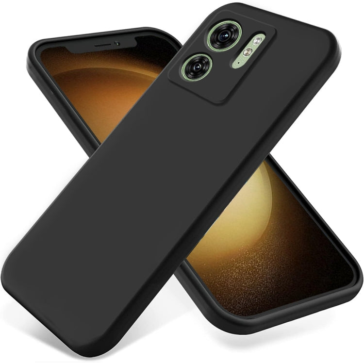 Solid Color Liquid Silicone Dropproof Full Coverage Phone Case – Durable Build, Easy to Use, For Motorola Moto G54 5G, For Motorola Moto G54 Power, For Motorola Edge 40 Neo, For Motorola Moto G14, For Motorola Edge 40 5G For Motorola Edge 40 5G Black