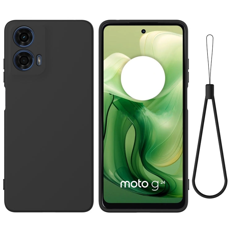 Solid Color Liquid Silicone Dropproof Full Coverage Phone Case – Durable Build, Easy to Use, For Motorola Moto G24 Power, For Motorola Moto G04 / G24, For Motorola Moto G34, For Motorola Moto G Power 2024, For Motorola Edge 2023, For Motorola Moto G84 5G For Motorola Moto G04 G24 Black