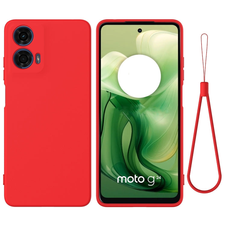Solid Color Liquid Silicone Dropproof Full Coverage Phone Case – Durable Build, Easy to Use, For Motorola Moto G24 Power, For Motorola Moto G04 / G24, For Motorola Moto G34, For Motorola Moto G Power 2024, For Motorola Edge 2023, For Motorola Moto G84 5G For Motorola Moto G04 G24 Red