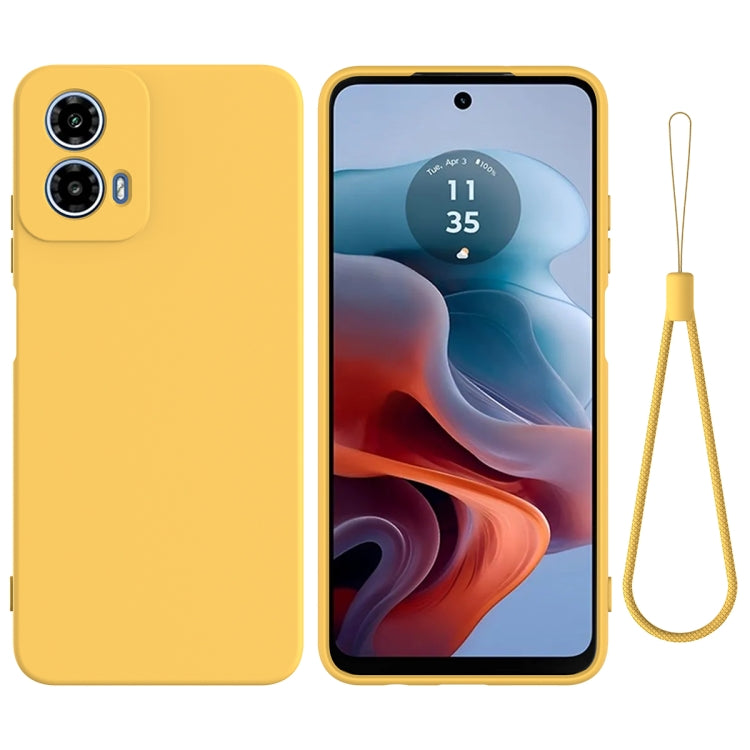 Solid Color Liquid Silicone Dropproof Full Coverage Phone Case – Durable Build, Easy to Use, For Motorola Moto G24 Power, For Motorola Moto G04 / G24, For Motorola Moto G34, For Motorola Moto G Power 2024, For Motorola Edge 2023, For Motorola Moto G84 5G For Motorola Moto G34 Yellow