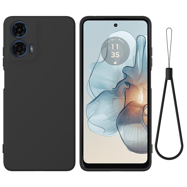 Solid Color Liquid Silicone Dropproof Full Coverage Phone Case – Durable Build, Easy to Use, For Motorola Moto G24 Power, For Motorola Moto G04 / G24, For Motorola Moto G34, For Motorola Moto G Power 2024, For Motorola Edge 2023, For Motorola Moto G84 5G For Motorola Moto G24 Power Black