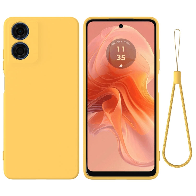 Solid Color Liquid Silicone Dropproof Full Coverage Phone Case – Durable Build, Easy to Use, For Motorola S50 Neo, For Motorola Moto E14, For Motorola Moto G04S 4G / E14 4G, For Motorola Moto G85, For Motorola Moto G64, For Motorola Edge 50 Pro For Motorola Moto E14 Yellow