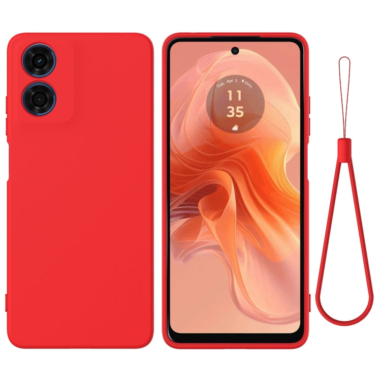Solid Color Liquid Silicone Dropproof Full Coverage Phone Case – Durable Build, Easy to Use, For Motorola S50 Neo, For Motorola Moto E14, For Motorola Moto G04S 4G / E14 4G, For Motorola Moto G85, For Motorola Moto G64, For Motorola Edge 50 Pro For Motorola Moto E14 Red