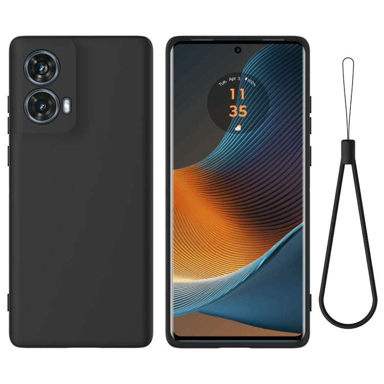 Solid Color Liquid Silicone Dropproof Full Coverage Phone Case – Durable Build, Easy to Use, For Motorola S50 Neo, For Motorola Moto E14, For Motorola Moto G04S 4G / E14 4G, For Motorola Moto G85, For Motorola Moto G64, For Motorola Edge 50 Pro For Motorola S50 Neo Black