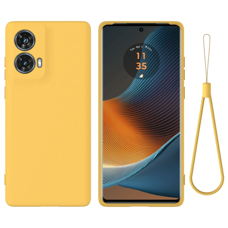 Solid Color Liquid Silicone Dropproof Full Coverage Phone Case – Durable Build, Easy to Use, For Motorola S50 Neo, For Motorola Moto E14, For Motorola Moto G04S 4G / E14 4G, For Motorola Moto G85, For Motorola Moto G64, For Motorola Edge 50 Pro For Motorola S50 Neo Yellow