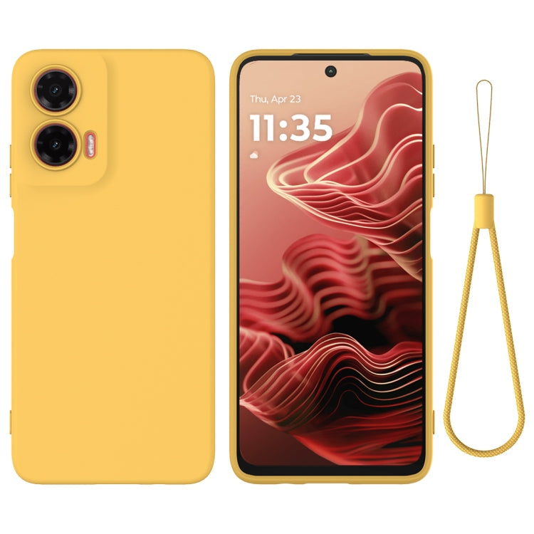 Solid Color Liquid Silicone Dropproof Full Coverage Phone Case – Durable Build, Easy to Use, For Motorola Moto G 2025, For Motorola Moto G Play 2025, For Motorola Moto G75, For Motorola Moto G35, For Motorola Moto G55, For Motorola Moto G45 For Motorola Moto G35 Yellow