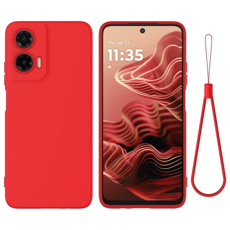 Solid Color Liquid Silicone Dropproof Full Coverage Phone Case – Durable Build, Easy to Use, For Motorola Moto G 2025, For Motorola Moto G Play 2025, For Motorola Moto G75, For Motorola Moto G35, For Motorola Moto G55, For Motorola Moto G45 For Motorola Moto G35 Red