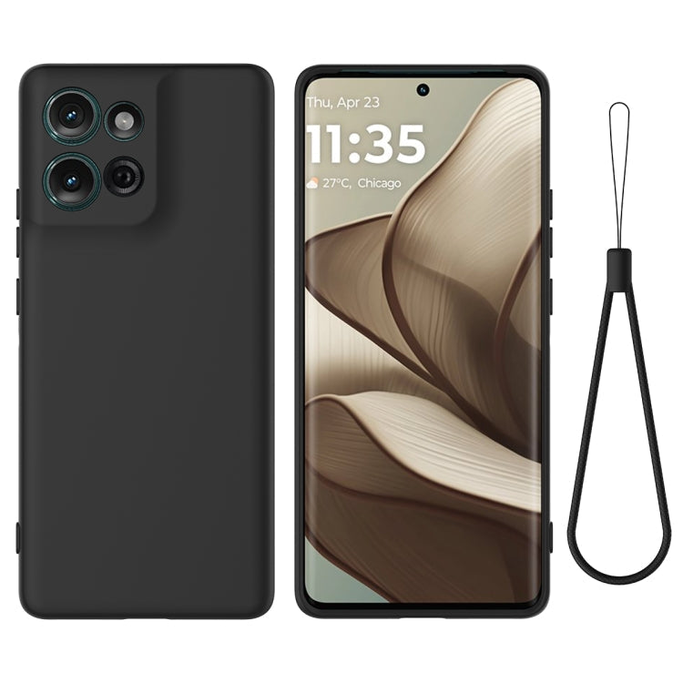 Solid Color Liquid Silicone Dropproof Full Coverage Phone Case – Durable Build, Easy to Use, For Motorola Moto G 2025, For Motorola Moto G Play 2025, For Motorola Moto G75, For Motorola Moto G35, For Motorola Moto G55, For Motorola Moto G45 For Motorola Moto G75 Black