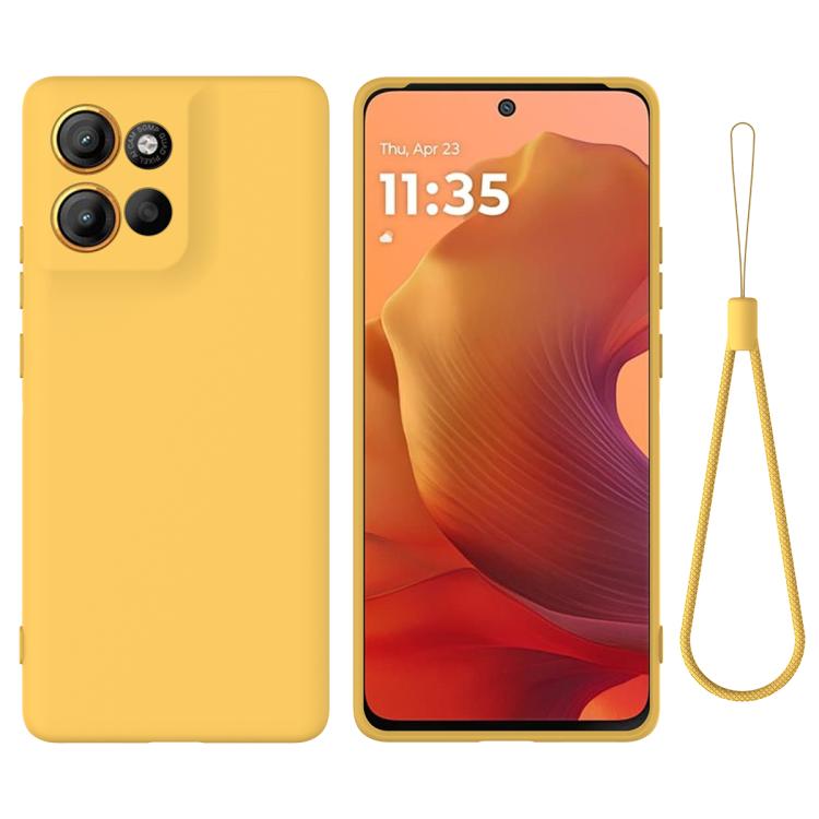 Solid Color Liquid Silicone Dropproof Full Coverage Phone Case – Durable Build, Easy to Use, For Motorola Moto G77 Power / G67 Power, For Motorola Moto G Max / G87 / G77 5G, For Motorola Edge 5G 2026, For Motorola Moto G37 / G37 Power / G47 For Motorola Moto G17 G17 Power G15 Yellow