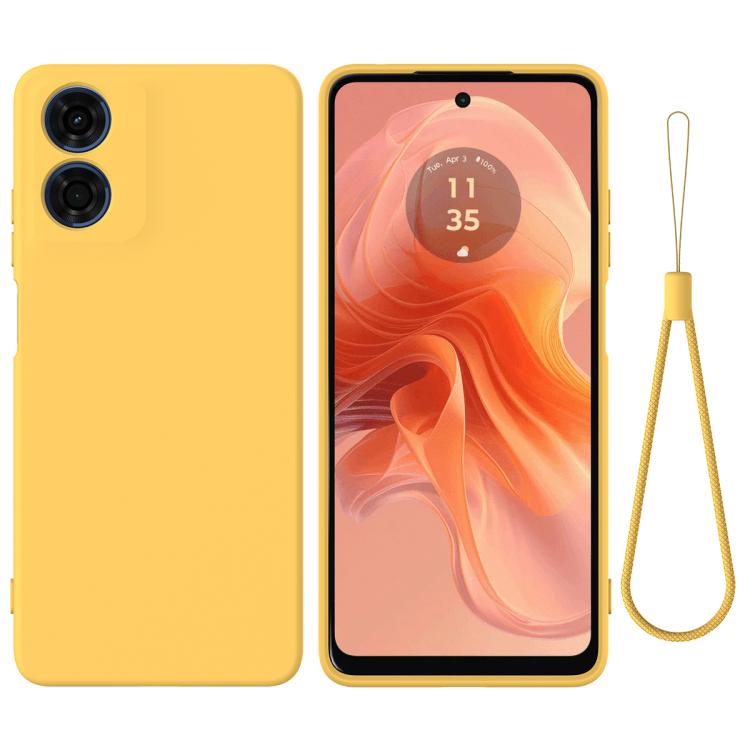 Solid Color Liquid Silicone Dropproof Full Coverage Phone Case – Durable Build, Easy to Use, For Motorola S50 Neo, For Motorola Moto E14, For Motorola Moto G04S 4G / E14 4G, For Motorola Moto G85, For Motorola Moto G64, For Motorola Edge 50 Pro For Motorola Moto G04S 4G E14 4G Yellow
