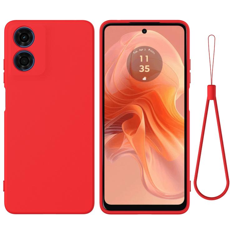 Solid Color Liquid Silicone Dropproof Full Coverage Phone Case – Durable Build, Easy to Use, For Motorola S50 Neo, For Motorola Moto E14, For Motorola Moto G04S 4G / E14 4G, For Motorola Moto G85, For Motorola Moto G64, For Motorola Edge 50 Pro For Motorola Moto G04S 4G E14 4G Red