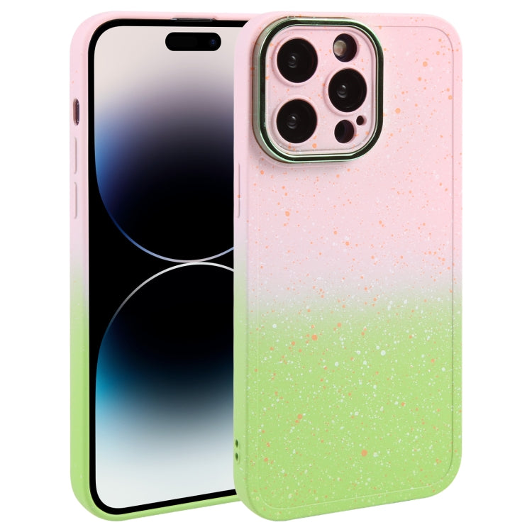 Phone Case – Silicone (iPhone 15 Plus) For iPhone 14 Pro Pink Green