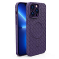 Woven Pattern MagSafe Magnetic Cooling Phone Case, For iPhone 13 Pro, For iPhone 13 For iPhone 13 Pro Purple