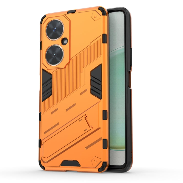Punk Armor 2 in 1 PC + TPU Phone Case with Holder – TPU, For Huawei nova 11i 4G, For Huawei nova 11 Pro 4G, For Huawei nova 11 4G For Huawei nova 11i 4G Orange