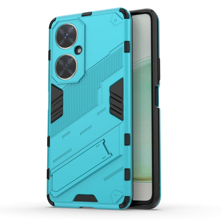 Punk Armor 2 in 1 PC + TPU Phone Case with Holder – TPU, For Huawei nova 11i 4G, For Huawei nova 11 Pro 4G, For Huawei nova 11 4G For Huawei nova 11i 4G Blue
