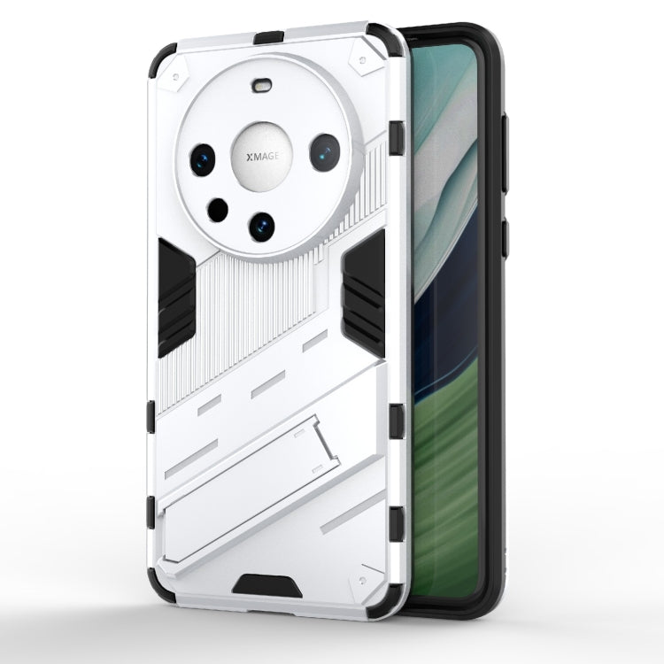Punk Armor 2 in 1 PC + TPU Phone Case with Holder – TPU, For Huawei nova 12 5G, For Huawei Mate 60, For Huawei Mate 60 Pro For Huawei Mate 60 Pro White
