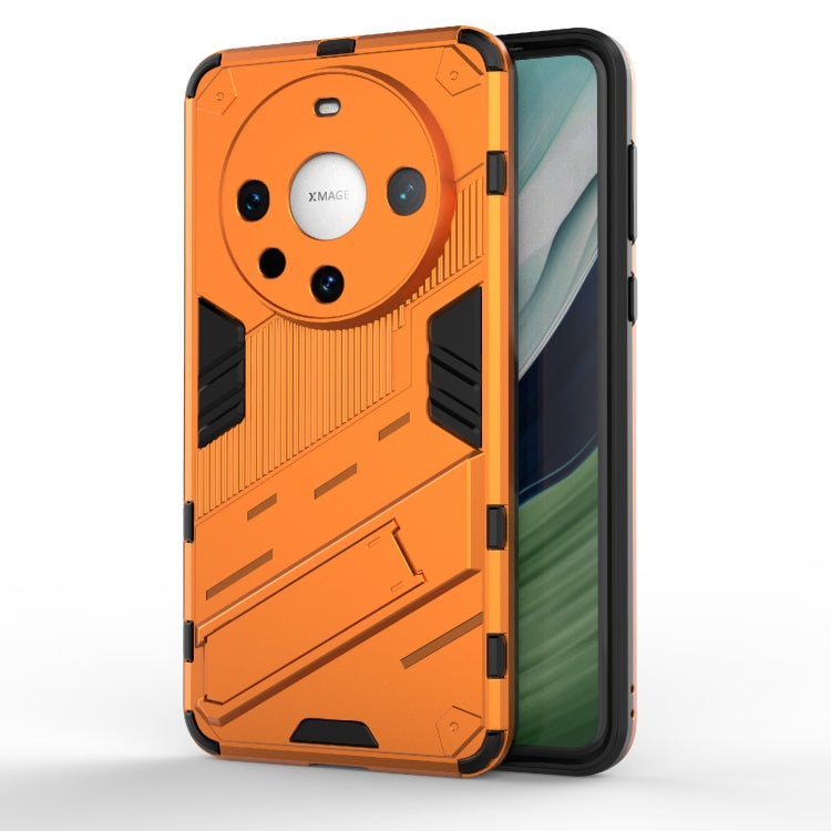 Punk Armor 2 in 1 PC + TPU Phone Case with Holder – TPU, For Huawei nova 12 5G, For Huawei Mate 60, For Huawei Mate 60 Pro For Huawei Mate 60 Pro Orange