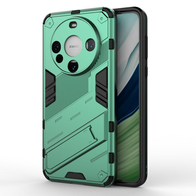 Punk Armor 2 in 1 PC + TPU Phone Case with Holder – TPU, For Huawei nova 12 5G, For Huawei Mate 60, For Huawei Mate 60 Pro For Huawei Mate 60 Green