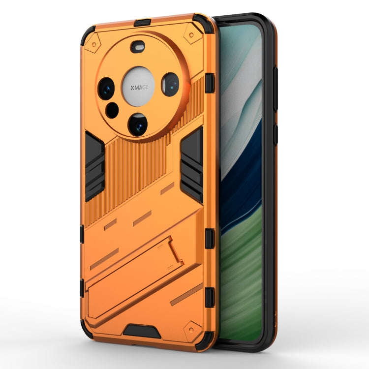 Punk Armor 2 in 1 PC + TPU Phone Case with Holder – TPU, For Huawei nova 12 5G, For Huawei Mate 60, For Huawei Mate 60 Pro For Huawei Mate 60 Orange