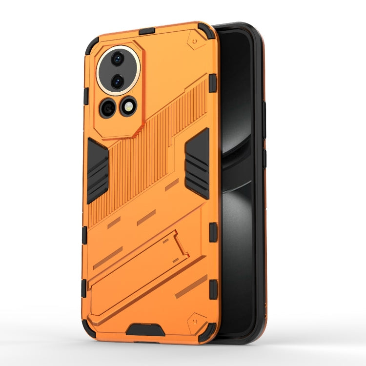 Punk Armor 2 in 1 PC + TPU Phone Case with Holder – TPU, For Huawei nova 12 5G, For Huawei Mate 60, For Huawei Mate 60 Pro For Huawei nova 12 5G Orange
