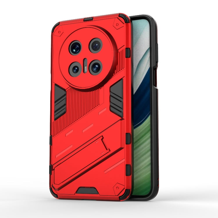 Punk Armor 2 in 1 PC + TPU Phone Case with Holder – TPU, For Huawei Mate 70 Pro / 70 Pro+, For Huawei Pura 70 Pro / 70 Pro+, For Huawei Pura 70 Ultra For Huawei Mate 70 Pro 70 Pro+ Red