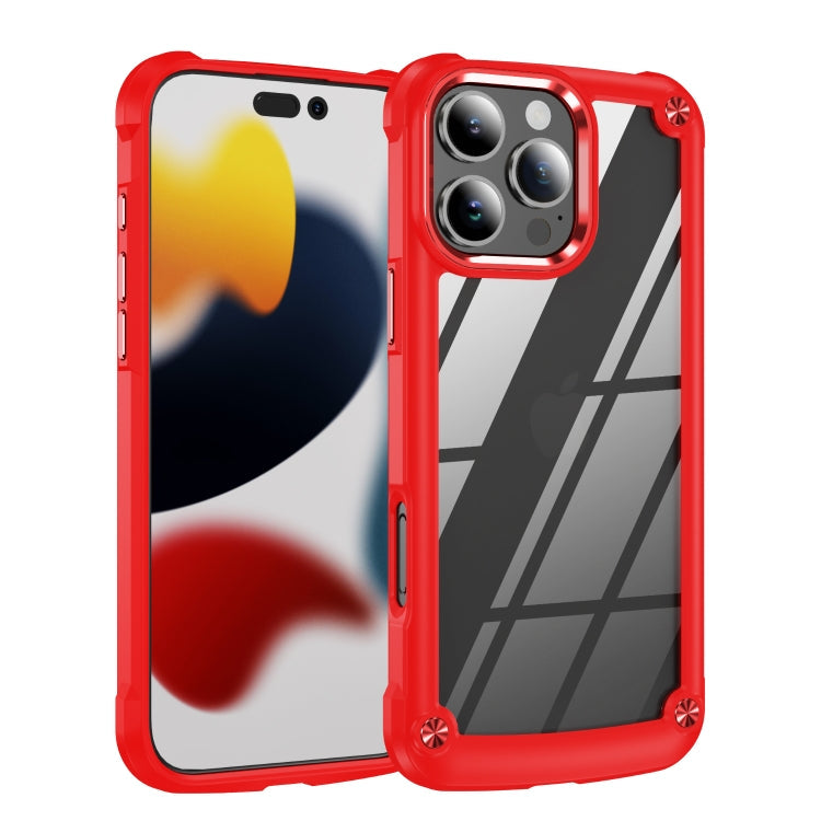 TPU Phone Case – + PC Lens Protection Phone Case, For iPhone Air, For iPhone 16 Pro Max,... For iPhone 16 Pro Red