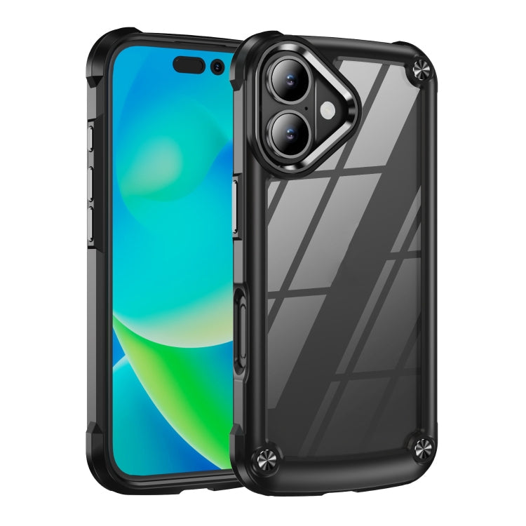 TPU + PC Lens Protection Phone Case – TPU, For iPhone 16, For iPhone 15 Pro Max, For iPhone 15 Pro, For iPhone 15 Plus For iPhone 16 Black