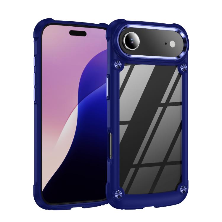 TPU Phone Case – + PC Lens Protection Phone Case, For iPhone Air, For iPhone 16 Pro Max,... For iPhone Air Blue