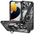 TPU Phone Case – + PC Lens Protection Phone Case with Ring Holder, For iPhone 16 Pro... For iPhone 16 Pro Max Black