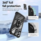 TPU Phone Case – + PC Lens Protection Phone Case with Ring Holder, For iPhone 16 Pro...