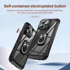 TPU Phone Case – + PC Lens Protection Phone Case with Ring Holder, For iPhone 16 Pro...