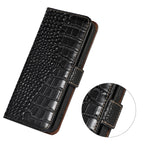 Crocodile Top Layer Cowhide Leather Phone Case, For iPhone 16 Pro, For iPhone 16 Plus, For iPhone 16, For iPhone 15 Pro Max, For iPhone 15 Pro, For iPhone 15 Plus