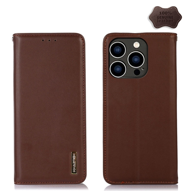 KHAZNEH Nappa Top Layer Cowhide Leather Phone Case – Card Slot, Leather, TPU, For iPhone 16 Pro, For iPhone 16 Plus, For iPhone 16, For iPhone 15 Pro Max, For iPhone 15 Pro, For iPhone 15 Plus For iPhone 15 Pro Max Brown