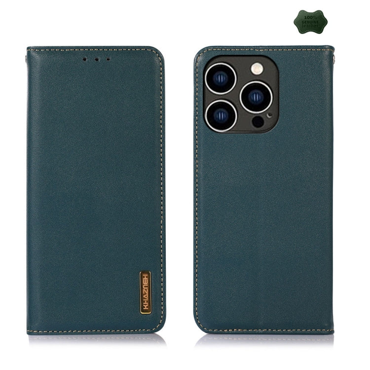 KHAZNEH Nappa Top Layer Cowhide Leather Phone Case, For iPhone 16 Pro, For iPhone 16 Plus, For iPhone 16, For iPhone 15 Pro Max, For iPhone 15 Pro, For iPhone 15 Plus For iPhone 16 Pro Green