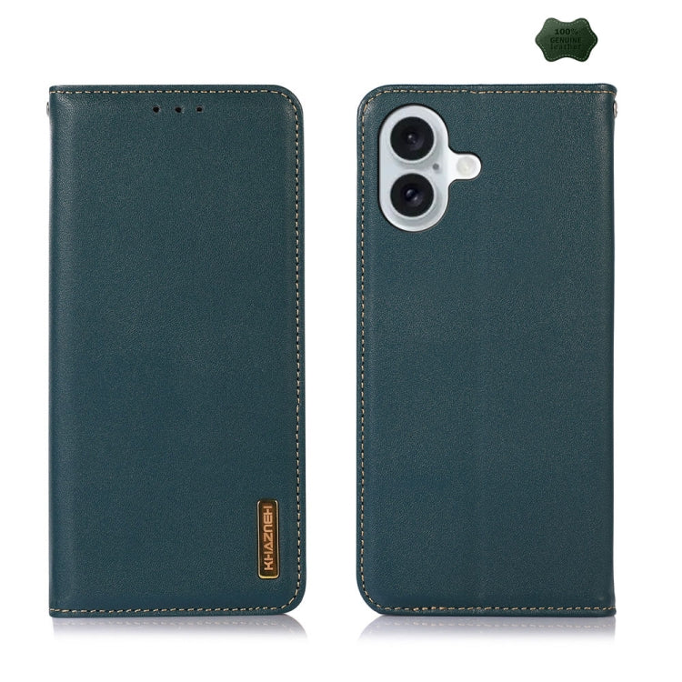 KHAZNEH Nappa Top Layer Cowhide Leather Phone Case – Card Slot, Leather, TPU, For iPhone 16 Pro, For iPhone 16 Plus, For iPhone 16, For iPhone 15 Pro Max, For iPhone 15 Pro, For iPhone 15 Plus For iPhone 16 Plus Green