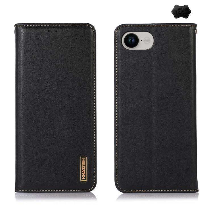 KHAZNEH Nappa Top Layer Cowhide Leather Phone Case – Card Slot, Leather, TPU, For iPhone 17 Pro Max, For iPhone 16e / 17e, For iPhone 18 Pro / 17 Pro, For iPhone 17 Pro, For iPhone 17, For iPhone Air, For iPhone 16e, For iPhone 16 Pro Max For iPhone 16e Black